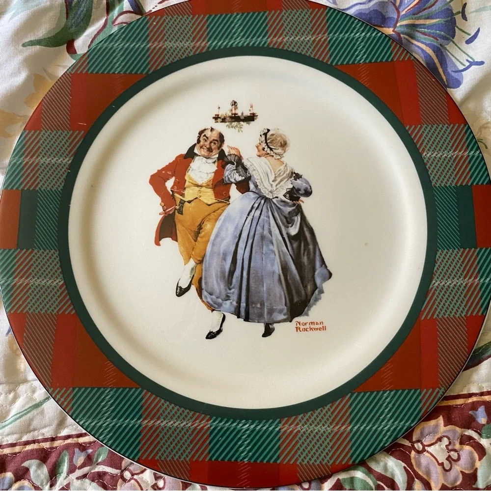 Norman Rockwell Holliday Collection The Saturday Evening Post 3 Dinner Plates